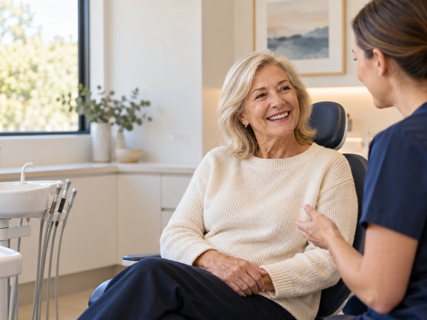 Consultation between a patient and dental professional